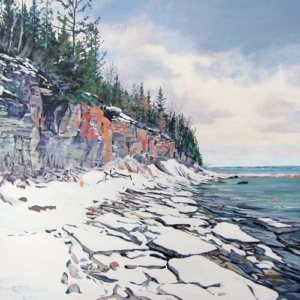 Archived Paintings - November’s First Snow, Rush Cove, 24x24