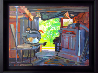 Open Door, 15x12, Acrylic on Panel, Framed, $200