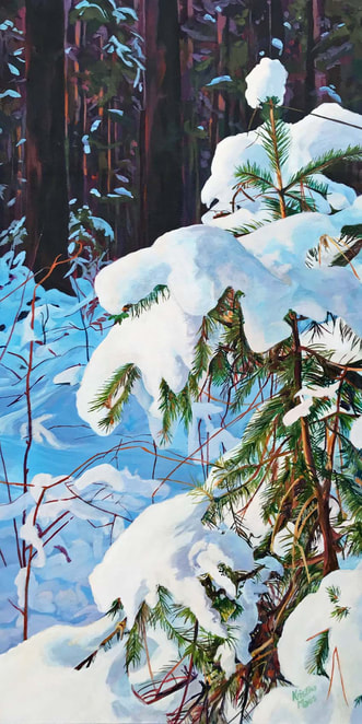 Available Acrylics - Snow Blanket, 15x30 $575