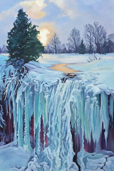 Living On The Edge (Winter Embers), 24x36, $1200